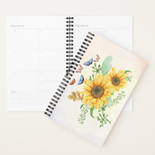 planejador de primavera de girassol