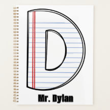 Planejador de Professor – Papel de Caderno Inicial