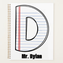 Planejador de Professor – Papel de Caderno Inicial