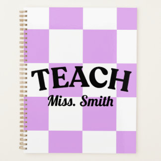 Planejador de Professor Xadrez Roxo Personalizável
