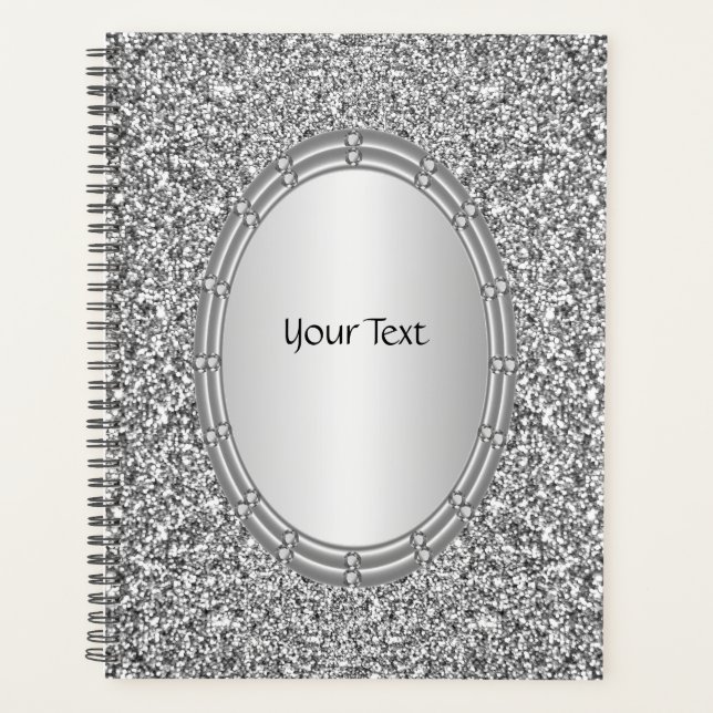 Planejador de Quadros de Glitter Silver (Frente)