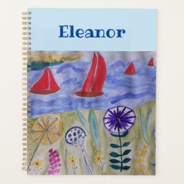 Planejador de Velas e Flores Vermelhas