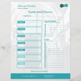 Planejador de Viagem Semanal MT