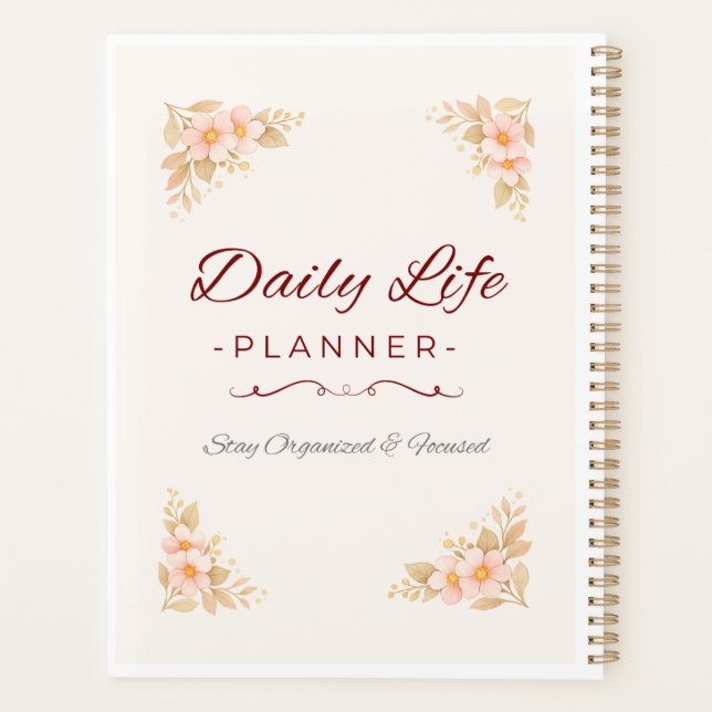 Planejador de Vida Diária – Mantenha-se Organizado (Verso)