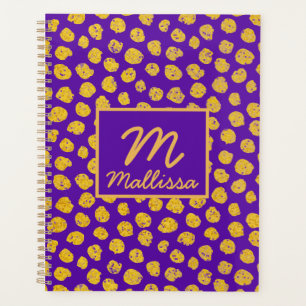Planejador de Vida Roxo & Pontos Dourados Metas Gl