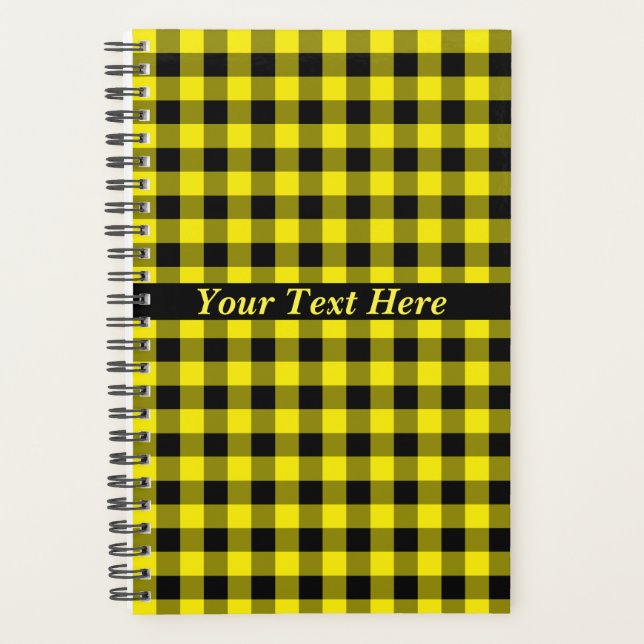 Planejador de Xadrez Amarelo com Texto Personaliza (Frente)