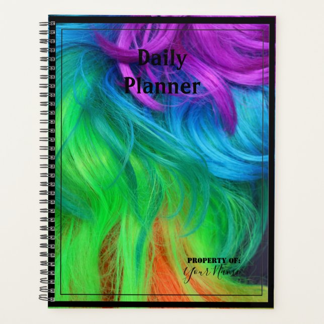 Planejador Diário com Capa de Cabelo Colorido - HA (Frente)