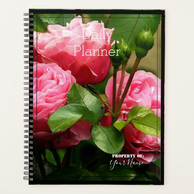 Planejador Diário com Rosas Rosas - HAMbWG (Frente)