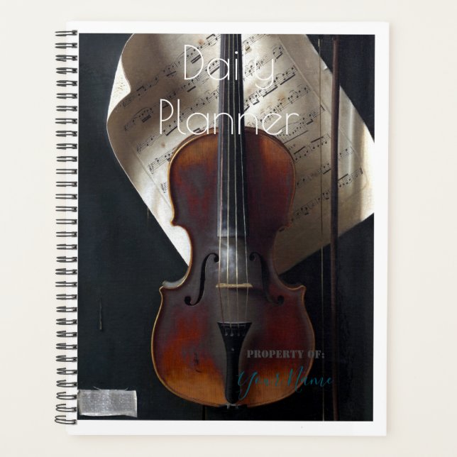 Planejador Diário com Tema de Violino - HAMbWG (Frente)