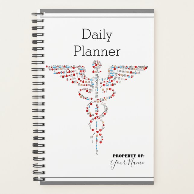 Planejador Diário com um Tema de Arte - HAMbWG (Frente)