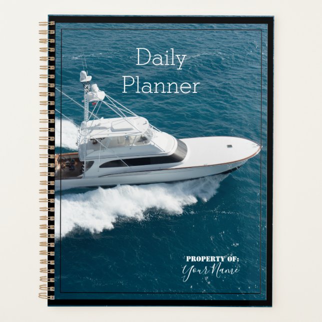 Planejador Diário com um Tema de Barco - HAMbWG (Frente)