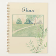 Planejador Diário de Aquarela Caminho Sereno
