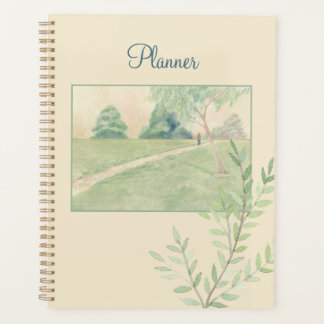 Planejador Diário de Aquarela Caminho Sereno