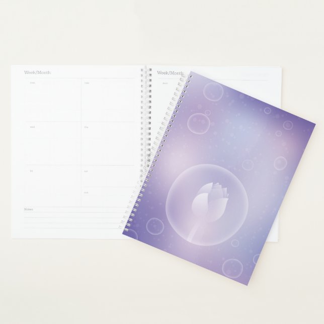 Planejador Diário de Capa Dura Tranquil Lotus (Exibição)