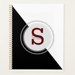 Planejador Diário de Gráfico de Blocos de Monogram