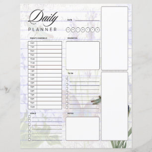 planejador diário de jardim botânico