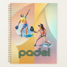 Planejador Diário de Padel – Estilo Vibrante de Pa