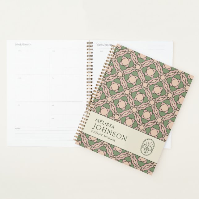 Planejador Diário Floral Botânico Orgânico Moderno (Exibição)