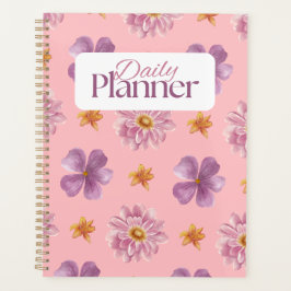 Planejador Diário Floral Estético Suave
