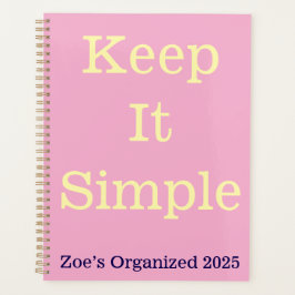 Planejador Diário - Mantenha-O Simples Formato Per