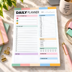 Planejador Diário Moderno Bloco de Notas Lista de