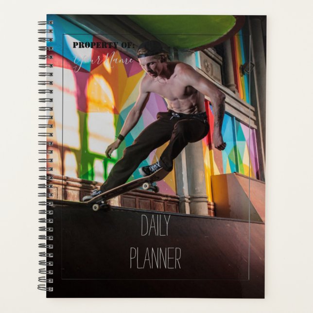 Planejador Diário - Skate - HAMbWG (Frente)