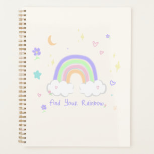 Planejador Diário Sonhos Arco-Íris Pastel