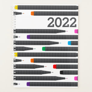 Planejador do Fineline Caneta Escrevendo 2022