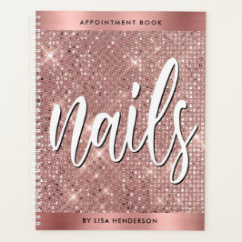 Planejador do Livro de Compromissos do Rosa Dourad