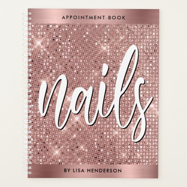 Planejador do Livro de Compromissos do Rosa Dourad (Frente)