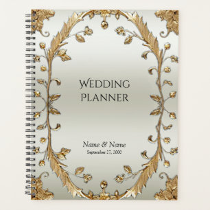 Planejador Dourado Ornamentado
