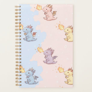 Planejador Dragão Bebê Fofo Kawaii Respirando Fogo