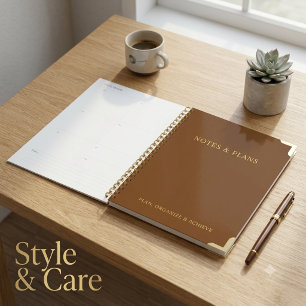 Planejador Elegante NOTAS & PLANOS Tamanho Padrão