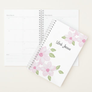 Planejador Espiral Semanal/Mensal Floral de 5,5" x