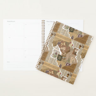 Planejador Estético de Scrapbook Antigo Journal
