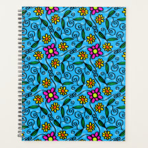 Planejador Floral Abstrato