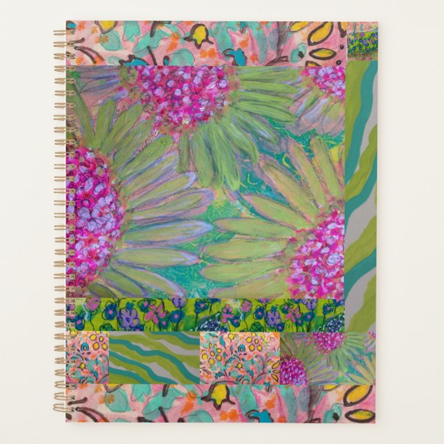 Planejador - Floral Abstrato 8 (Frente)