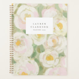 Planejador Floral Aquarela Marfim Suave