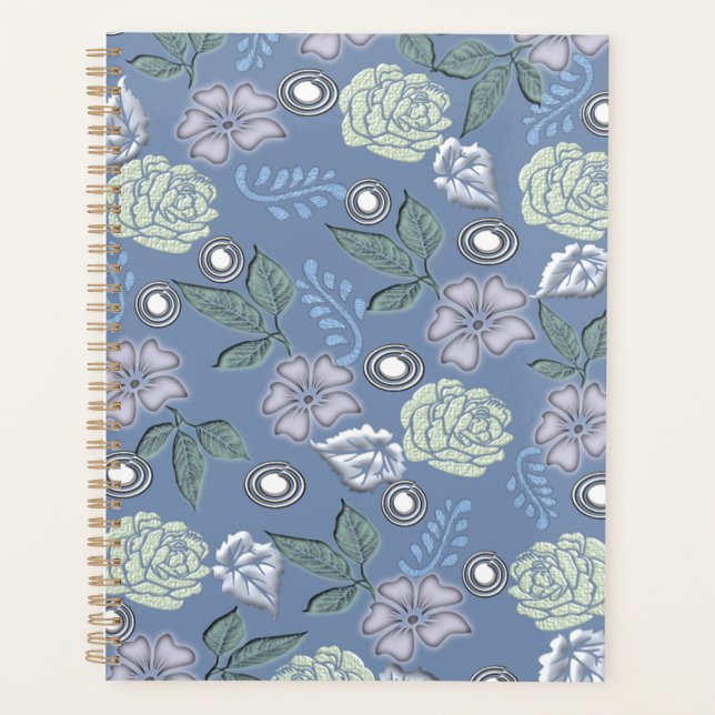 Planejador Floral Azul (Frente)