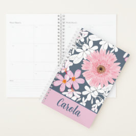 Planejador Floral Bege Personalizado