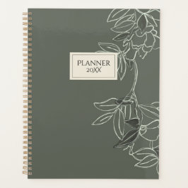 Planejador Floral Minimalista Personalizado 20XX