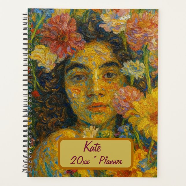 Planejador Floral Nome Personalizado (Frente)