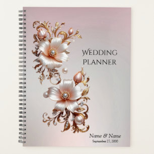 Planejador Floral Rosa Decorativo