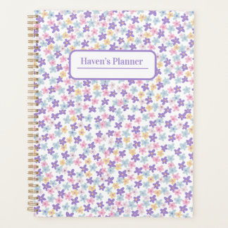Planejador floral roxo personalizável