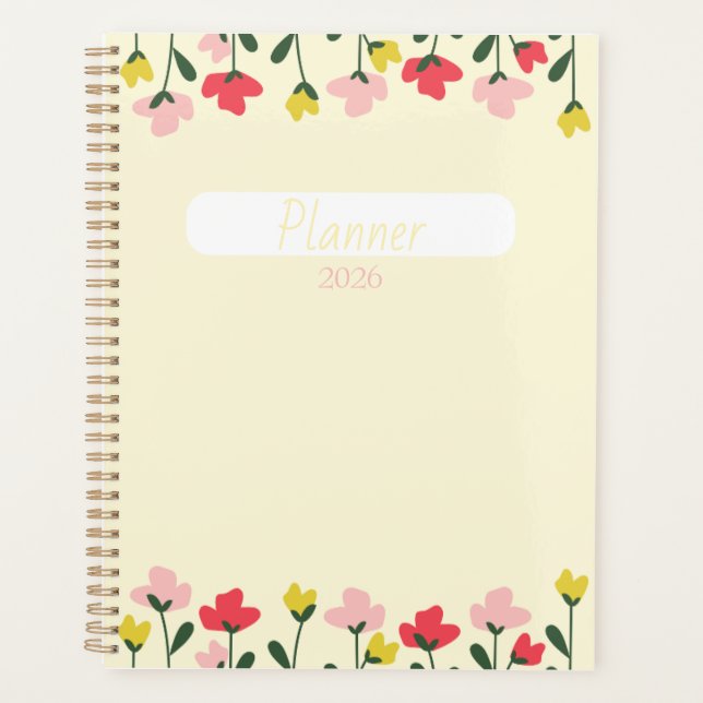 Planejador Floral – Temático de Flores Elegantes (Frente)