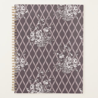 Planejador Floral Vintage Personalizado em Plum Du