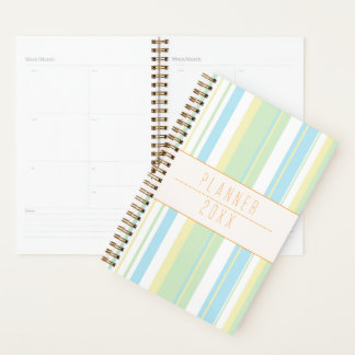Planejador Listrado Pastel Personalizado