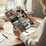 Planejador Mensal Personalizado de Colagem de Foto<br><div class="desc">Mantenha-se organizado e inspirado no planejador mensal personalizado de Colagem de Fotos Personalizada. Este planejador permite que você adicione um toque pessoal personalizando o cobrir frontal com suas próprias fotos e nome, criando um planejador realmente exclusivo e significativo. O recurso de colagem de fotos permite mostrar suas memórias e momentos...</div>