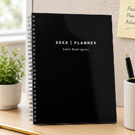 Planejador Mensal/Semanal Preto e Branco 2027