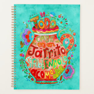 Planejador mexicano com dizendo ou Refran